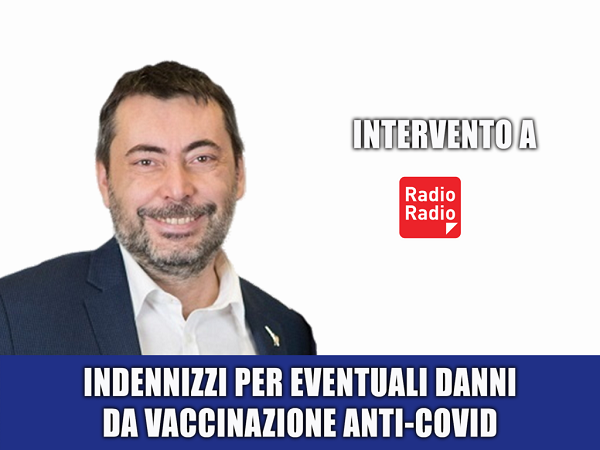 Indennizzi per danni da vaccino, intervento del senatore Augussori a RadioRadio